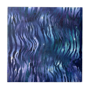 Azulejo Rayas de cebra Estrella brillante Noche estrellada