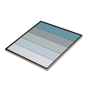 Azulejo Rayas de color azul y gris en papel de acuarela