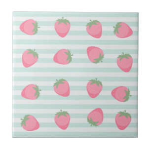 Azulejo Rayas de Fresa Rosadas