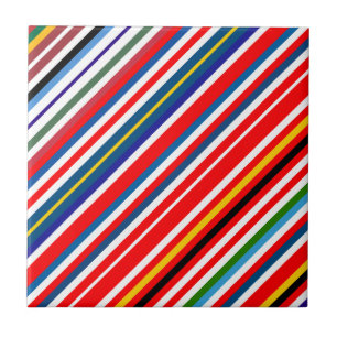 Azulejo Rayas decorativas de colores lindos