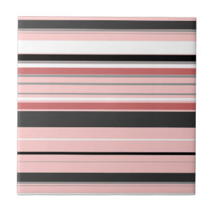 Azulejo Rayas grises rosadas lindas