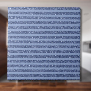 Azulejo Rayas horizontales de estilo brillo índigo oscuro