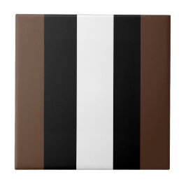 Azulejo Rayas marrones, negras y blancas