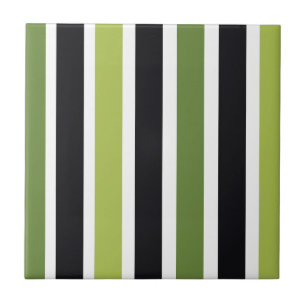 Azulejo Rayas Negras Verdes