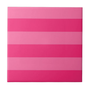 Azulejo Rayas rosa claro y rosadas calientes