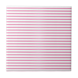 Azulejo Rayas rosadas y blancas