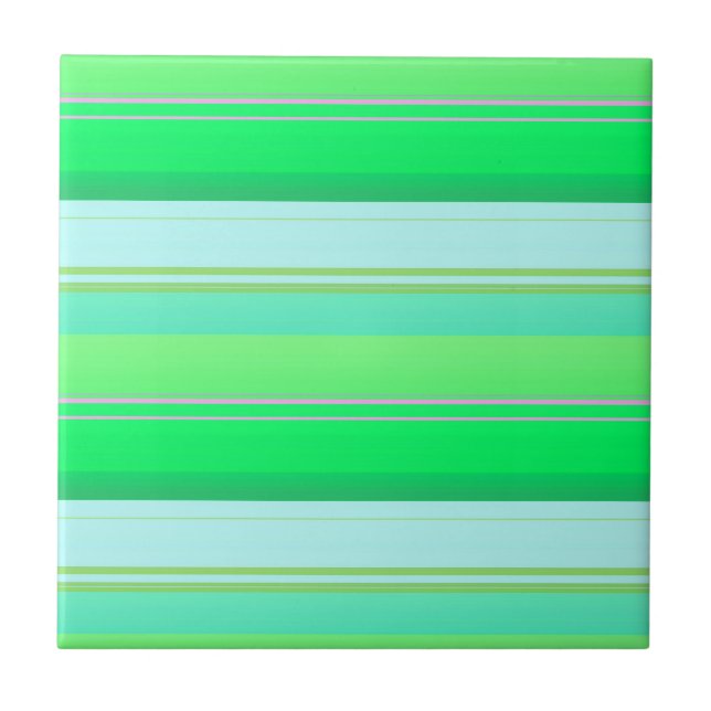 Azulejo Rayas verdes aqua lindas (Frente)