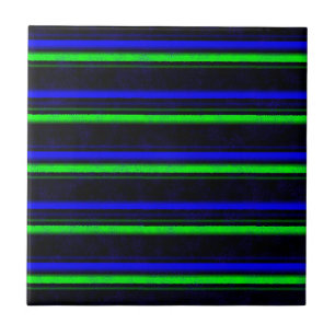 Azulejo Rayas verdes de color azul negro