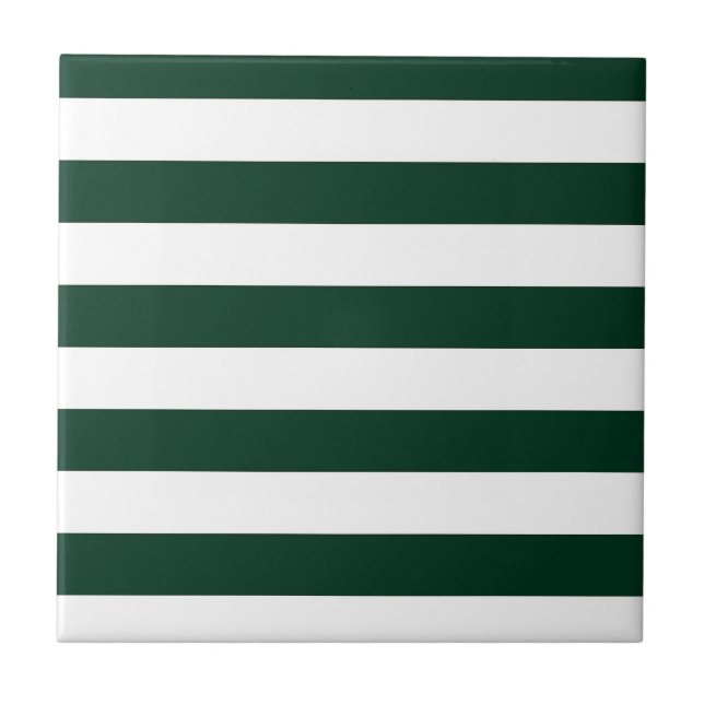 Azulejo Rayas verdes y blancas oscuras (Frente)