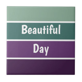 Azulejo Rayas Verdes Y Púrpura