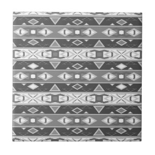 Azulejo Rayas y formas geométricas gris blanco
