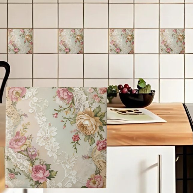 Azulejo Razas y Rosas de época (Subido por el creador)