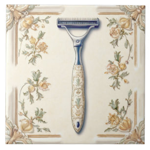 Azulejo Razor de crema y coral shave Shaver baño Funny