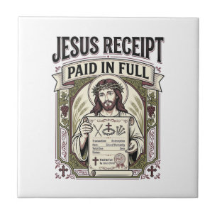 Azulejo Recibo de Jesús Pagado en su Totalidad Recibo de J