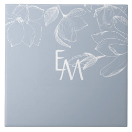 Azulejo RECIÉN NACIDOS GIFTS Dusty Blue White Magnolia MON