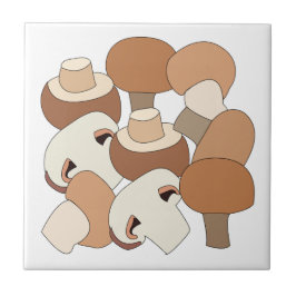 Azulejo Recolector de Hongos Comestibles Micólogo Chef