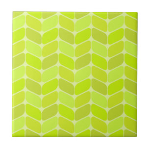 Azulejo Rectángulos diagonales vintage Chartreuse