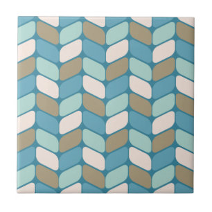 Azulejo Rectángulos diagonales vintage color azul claro or