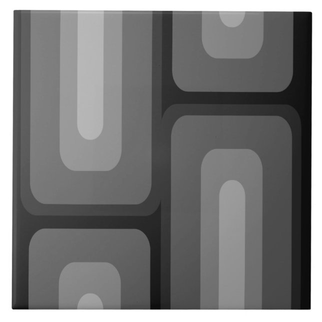 Azulejo Rectángulos largos modernos de mediados del siglo (Frente)