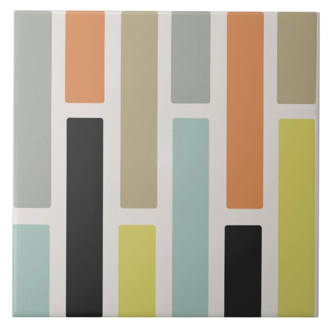 Azulejo Rectángulos modernos de mediados del siglo (Frente)