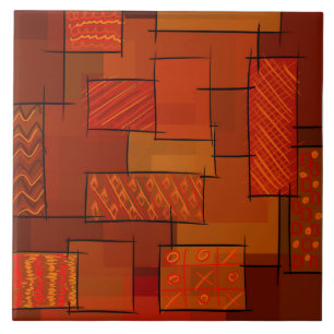 Azulejo Rectángulos, patrón de retracción, garabato. Te