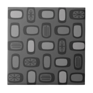 Azulejo Rectángulos redondeados de MCM de medio siglo Ash 