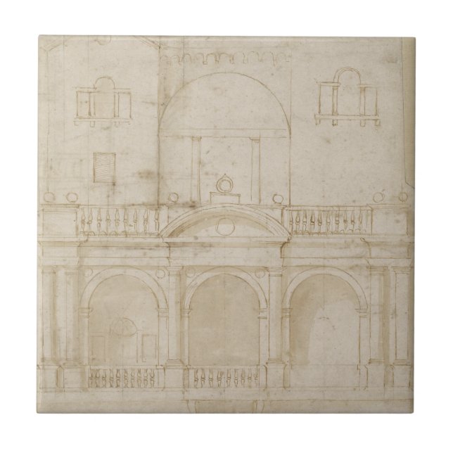 Azulejo Recto: Diseño arquitectónico (chalet Madama) (Frente)