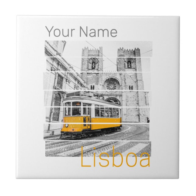 Azulejo Recuento de tranvía para vacaciones en Portugal vi (Frente)