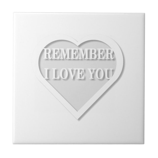 Azulejo Recuerda Que Te Amo (Frente)