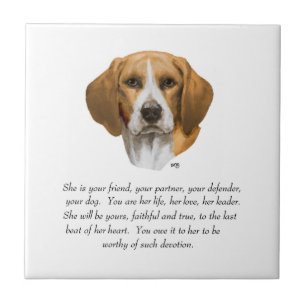 Azulejo Recuerdo de Beagle