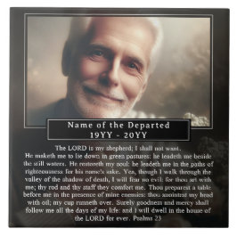 Azulejo Recuerdo personalizado de memorial con foto nombre