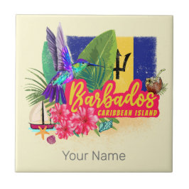 Azulejo Recuerdos de la isla de cosechas de cosecha caribe