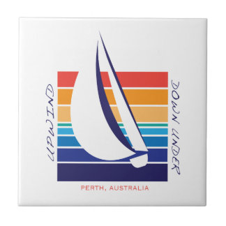 Azulejo Recuerdos de perth de color de la barca Square_UpD