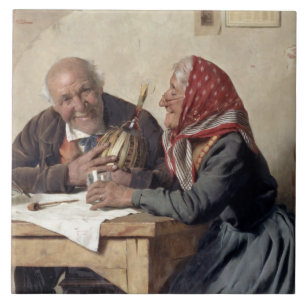 Azulejo Recuerdos encariñados (aceite en lona)