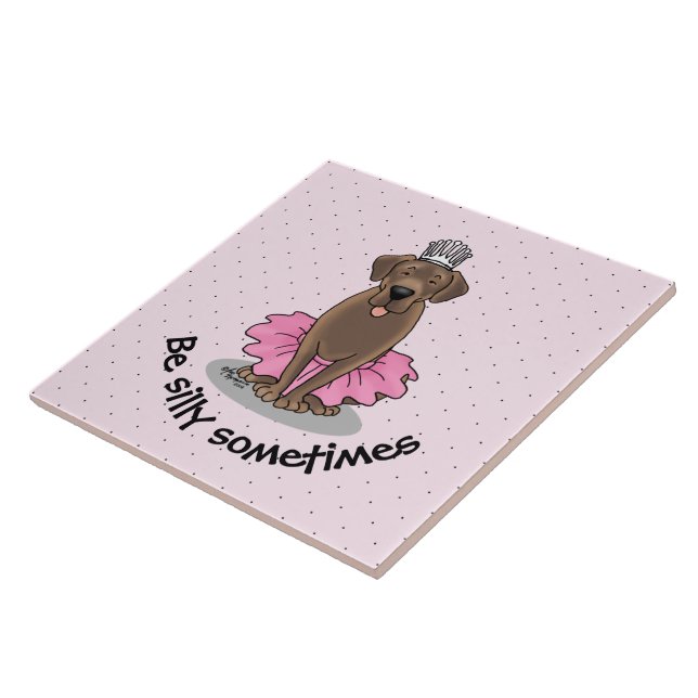 Azulejo Recuperador del laboratorio de chocolate Labrador  (Lado)
