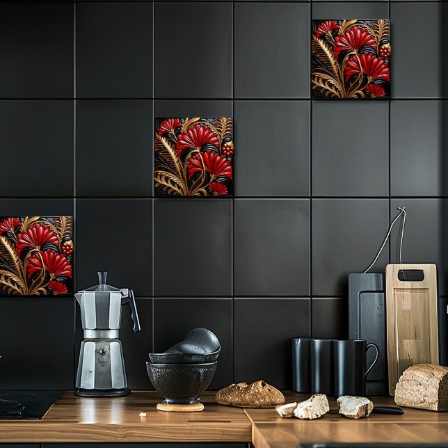 Azulejo Red and Gold Art Deco  (Subido por el creador)