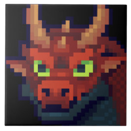Azulejo Red Dragon pixelart