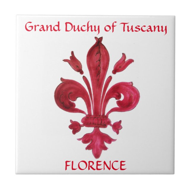 AZULEJO RED FLEUR DE LIS (Frente)