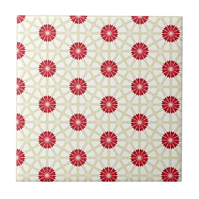 Azulejo Red Floral  (Frente)