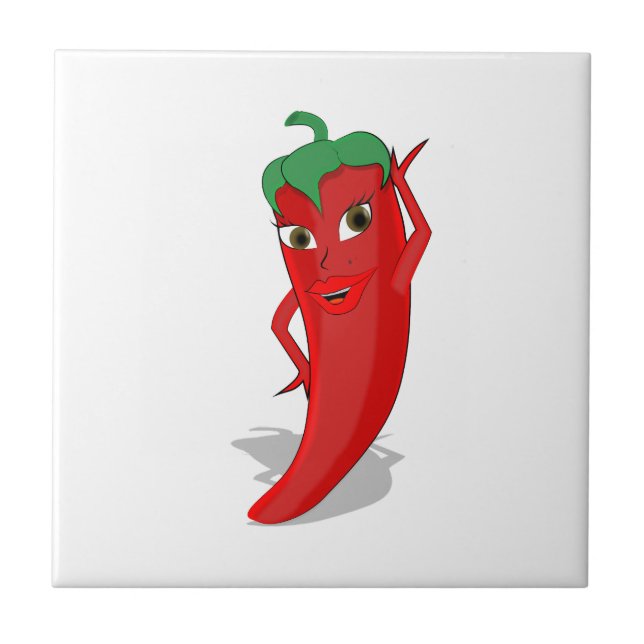 Azulejo Red Hot Pepper Diva (Frente)