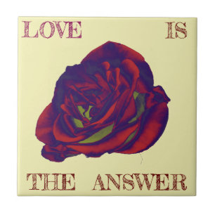 Azulejo Red Rose Tile