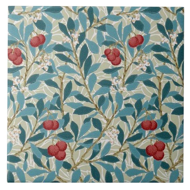 Azulejo Redberry Tree, William Morris (Frente)
