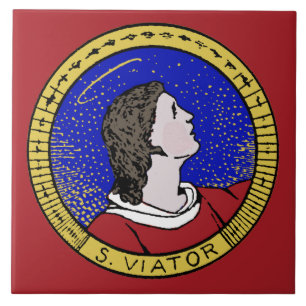 Azulejo Redondel de San Viator de Lyon el Catequista (LD 0