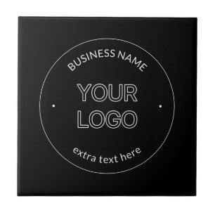 Azulejo Reemplazo de logotipo editable y nombre comercial 