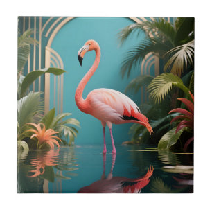 Azulejo Reflejo Tropical de Flamenco