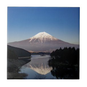 Azulejo Reflexión del lago Mt Fuji