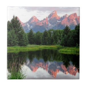 Azulejo Reflexiones magníficas de Teton sobre la charca