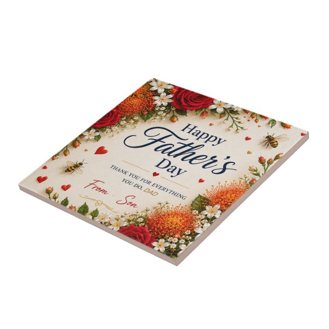 AZULEJO REGALO DE AMOR PARA EL DÍA DEL PADRE  (Lado)