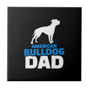 Azulejo Regalo De Bulldog Estadounidense Papá Prima Por Am
