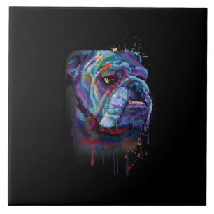 Azulejo Regalo de Bulldog inglés a mamá Bulldog inglés